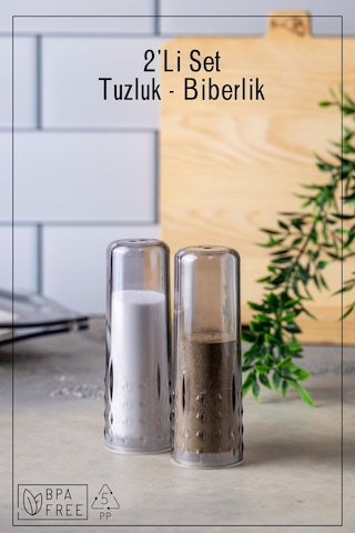 2'li Set Tuzluk - Biberlik Gri