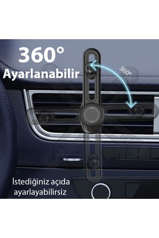 9022654424262 - Darbe Emici Titreşim Engelleme Özellikli Araç İçi Telefon Tutucu Havalandırma Petek Telefon Tutucu