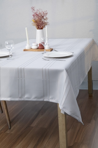 Neva Leke Tutmaz Masa Örtüsü 160x220 - Gri Gri