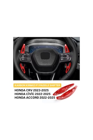 Honda Crv Kırmızı Karbon F1 Kulakçık Vites 2023-2025 Kırmızı