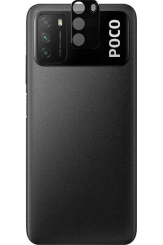 Xiaomi Poco M3 Zore 3D Kamera Camı Siyah
