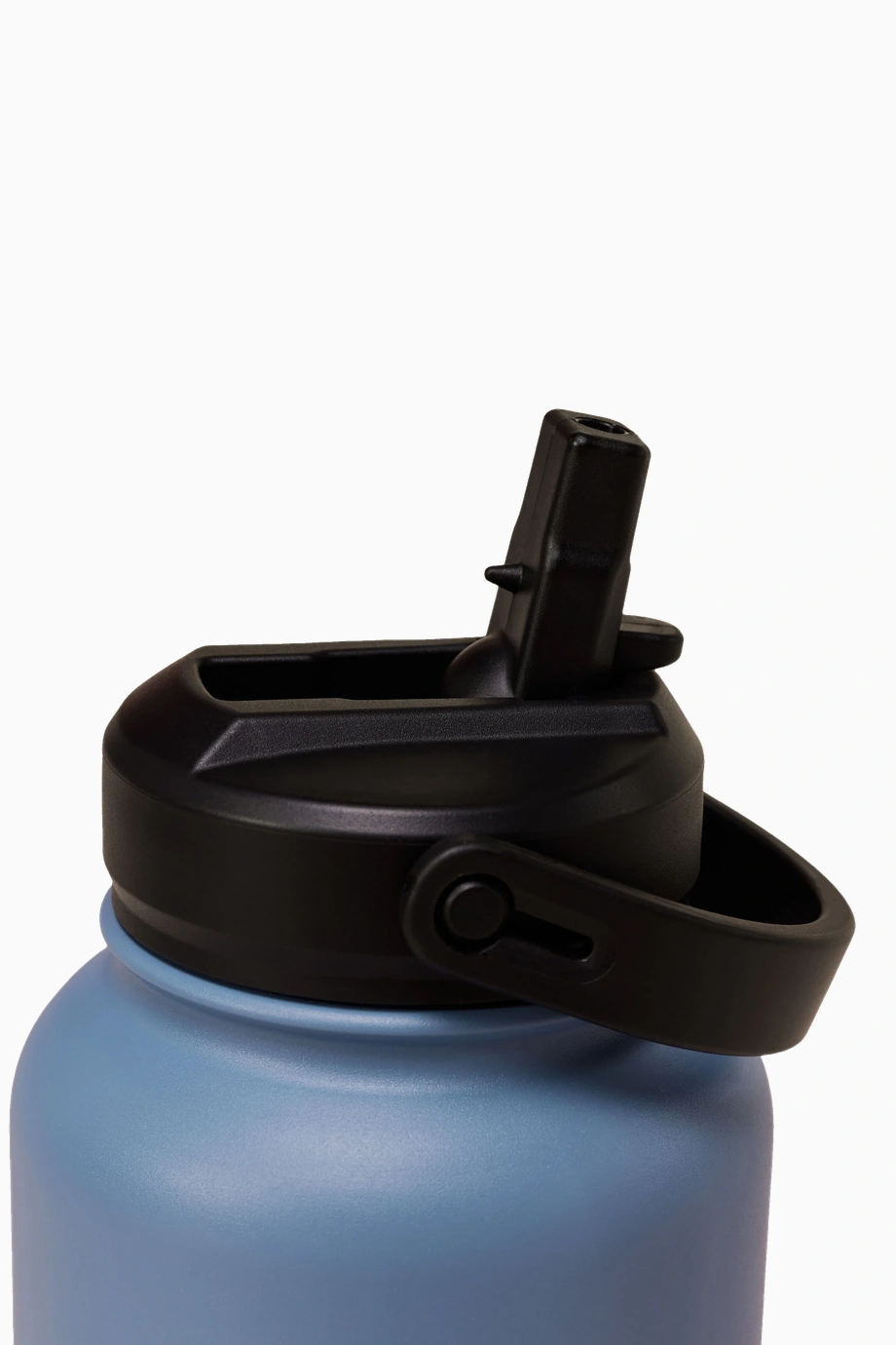 Gymshark 1 Litre Metal Yalıtımlı Pipetli Termal Şişe Mavi