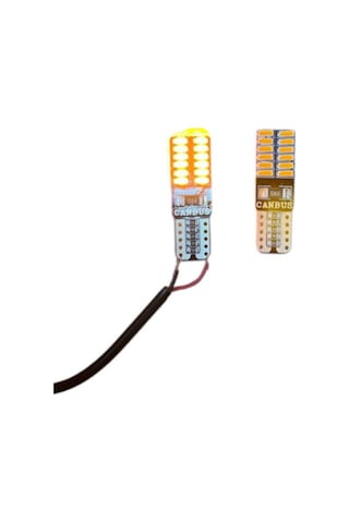 T10 24 Ledli Dipsiz Canbus Sarı Amber Led Park Plaka Tavan Aydınlatma Ledi 2 Adet