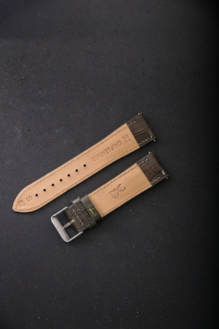 Hakiki Deri 22mm Akıllı Pimli Saat Kordonu Haki