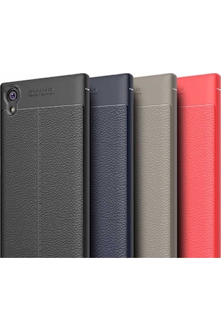 Sony Xperia Xa1 Plus Kılıf Deri Tarzı Niss Silikon Case