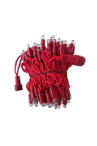 Dış Mekan Led Aydınlatma 10 Mt 100 Led Kırmızıya Beyaz Flaş