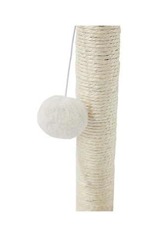 M-pets My First Ponponlu Kedi Tırmalama Tahtası Beyaz 24x24x30 Cm 244-54012.01