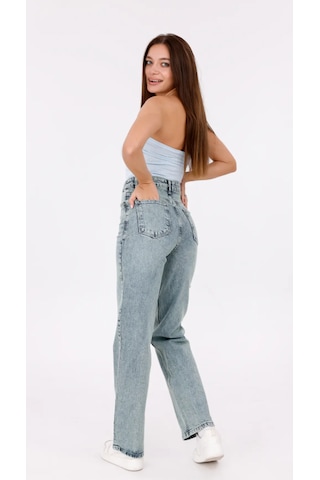Eseclass Denim Jean Boru Paça Buz Mavi