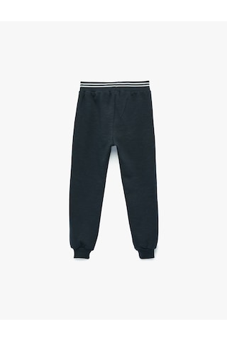Koton Pamuklu Beli Lastikli Şardonlu Jogger Eşofman Altı Lacivert 7wmb40020tk