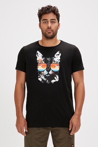 Bad Bear Manx Erkek Siyah Yuvarlak Yaka Tişört 240107011-NGT Siyah