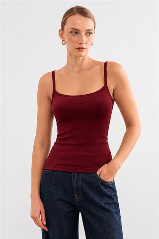Fashion Friends Regular Fit Yuvarlak Yaka Atlet Bayan Atlet 26y0702k1 Bordo