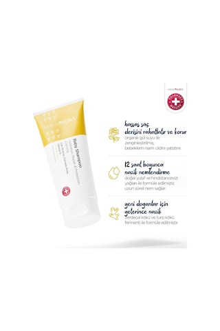 Mamaaura Baby Shampoo Yenidoğanlar İçin Nazik Temizleyici Göz Çevresine Uygun