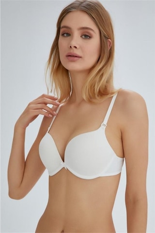 Eros Ersk130 Lilyum Kulaklı Double Push-up Tek Sütyen - Ekru Ekru
