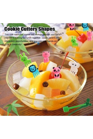 Novahub Eğlenceli Okul Yemekleri İçin Çocuk Sandviç Seti - 32 Parça, Renkli Çok Renkli