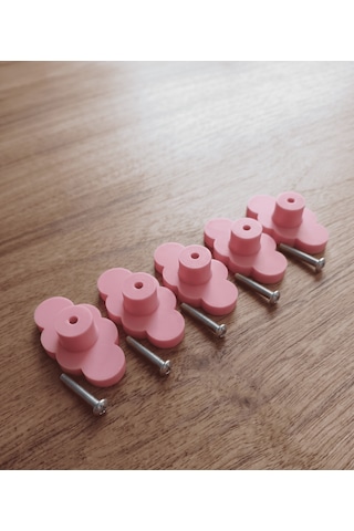 Bulut Tasarım Dolap Kulpu- Çocuk , Bebek Odası Kulp - Modern Ve Şık 30mm Vida İle Birlikte Pembe