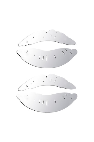 Honmex Gümüş 3d Dudak Yansıtan Duvar Sticker Seti - Modern Dekoratif Odalar Ve Pencereler İçin Kolay Uygulama Gümüş