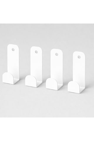 Lunoart Banyo & Mutfak İçin Yapışkanlı Metal Askı 4 Lü - Havlu, Mutfak Bezi, Bornoz, Çanta, Takı Askısı Beyaz