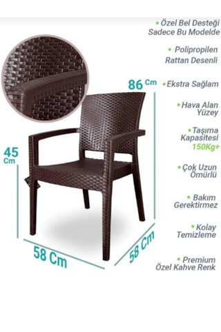 2'li Set Rattan Victor Kollu Sandalye Koltuk