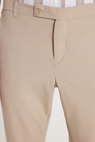 Tudors Erkek Slim Fit Dar Kesim Chino Yandan Cepli Pamuklu Taş Pantolon-35720 Taş