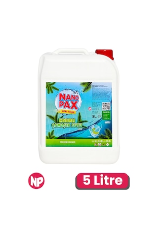 Nanopax Ultra Yoğun Kıvamlı Sıvı Çamaşır Suyu 5 Litre - Güçlü Beyazlatıcı Ve Leke Çıkarıcı Tekli