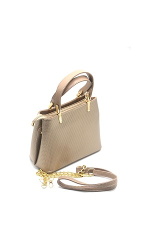 Armine 351 Kadın Deri Çanta Siyah - Altın