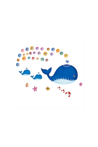 Balina Dünyası İngilizce Alfabe Duvar Çıkartmaları Pvc Kendinden Yapışkanlı Çocuk Odası Anaokulu Dekorasyon Çıkartmaları 60 90cm Şeffaf