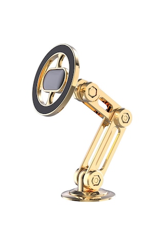 Monyee Altın Renkli Araç Telefon Tutucu: 360 Döner Manyetik Tutucu, Dayanıklı Çinko Alyuminyum, Ev Ve Ofis Uyumlu Altın