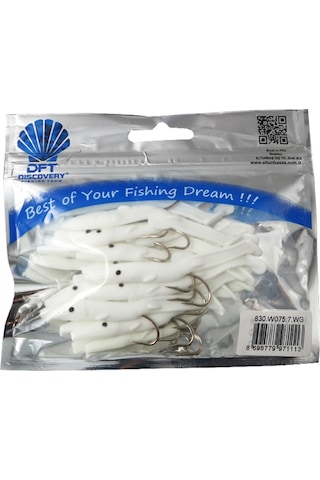 Dft Discovery W075 Silikon Yem 7cm Sedefli Beyaz 20li