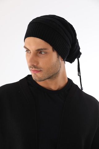 Erkek Siyah İpli Bere Siyah