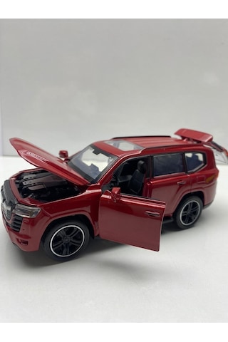 Diecast Metal Oyuncak Araba Toyota Land Cruıser Çek Bırak Model Araç 1:32 Ölçek 15 Cm Diğer