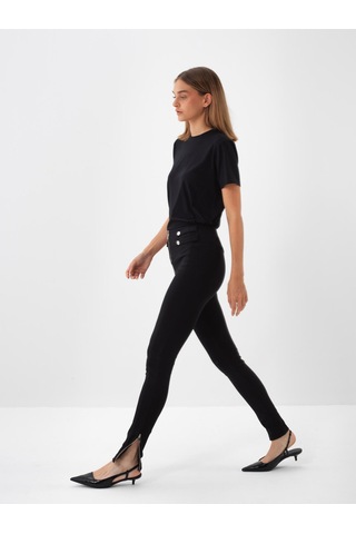Xint Siyah Modal Dokulu Regular Fit Tişört 602376