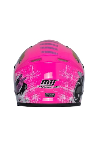 Motosiklet Ve Bisiklet Mini Çocuk Kaskı Full Face Ce Sertifikalı Child Motor Kask Pink Pembe