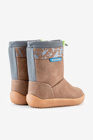 Hopfrög Rain Boots Kahverengi Meşe Suya Ve Soğuğa Dayanıklı Barefoot Çocuk Botu Kahverengi