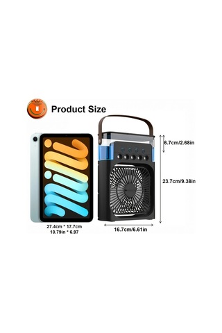 Xuweiwei Taşınabilir 600 Ml Çok Fonksiyonlu Yüksek Hızlı Rüzgar Soğutmalı Fan Usb Güçlü Sessiz Ofis Ev Açık Hava İçin İdeal Büyük Kapasiteli Tank