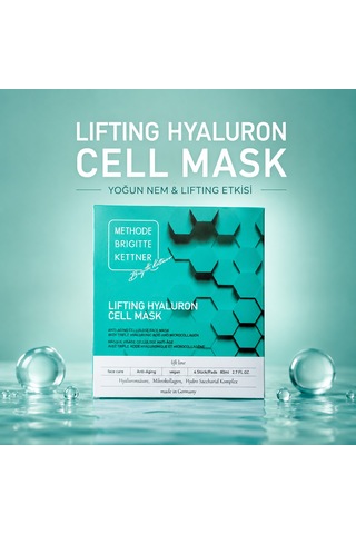 Methode Brigitte Kettner Lifting Hyaluron Cell Mask 4er Set Hyaluron Destekli Sıkılaştırıcı Maske
