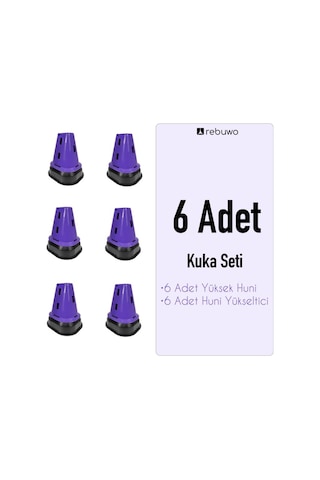 Rebuwo 6 Adet Modüler Kuka Seti Mor