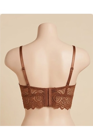 Ecem Yıldız Dolgulu Bralet Sütyen Kahverengı