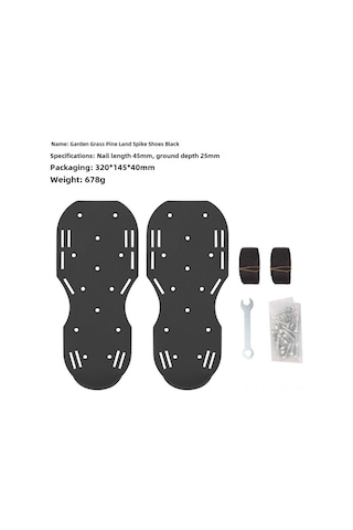 Mufunye Bahçe Toprak Gevşetici Botları: Plastik Tabanlı Çetin Çivi Desenli, Yeşil Alan Bakımı Ve Toprak Hazırlığı İçin Siyah Bahçe Botu