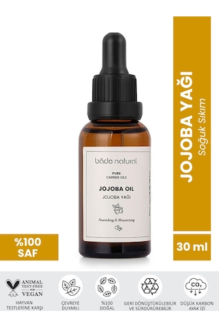 Bade Natural Saf Soğuk Sıkım Jojoba Yağı 30 ML