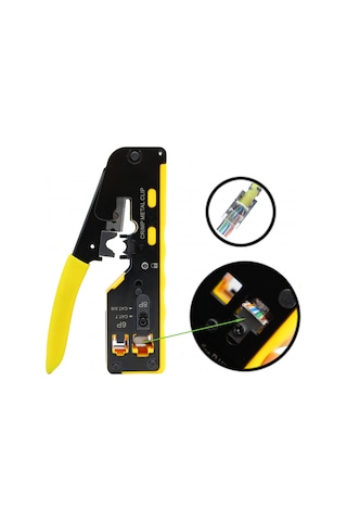 Yeni Nesil Cat6 Cat7 Rj45 / Rj11 Network Krimp Pensesi Ez Rj45 Kablo Sıkma Pense