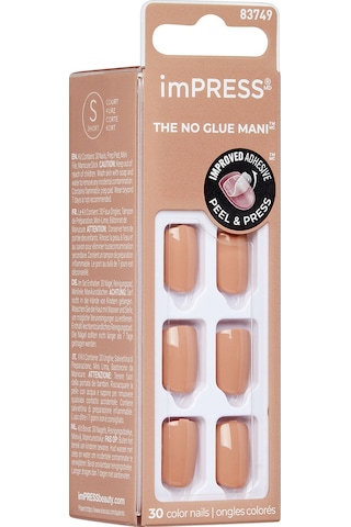İmpress Color Kendinden Yapışkanlı Takma Tırnak Kısa Tarçın