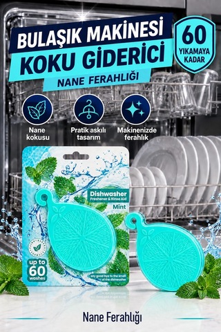 Bulaşık Makinesi Koku Giderici Ferahlatıcı Elma Nane Limon Kokulu Askılı Aparat 40678198