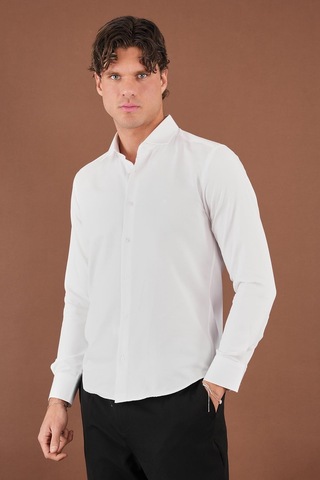 Alexander Gardi Erkek Slim Fit Gömlek Beyaz