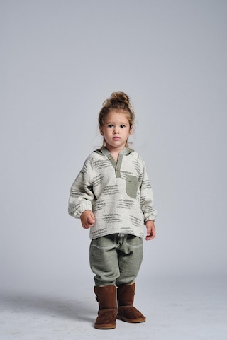 Etnik Desen Kapşonlu 2 Li Takım Haki