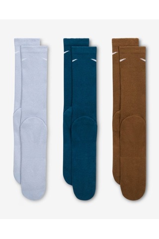 Nike Sx6888-970 Everyday Plus Destekli Antrenman Crew Çorapları 3 Çift Cok Renklı