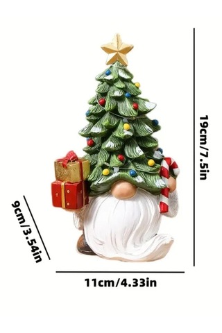 Kış Masası Noel Ağacı Süslemeleri İç Mekan Ev Dekorasyonu Noel Babalı Çam Ağacı 01