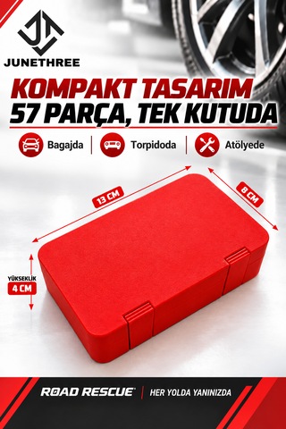 57 Parça Sibop Tamir Seti Tr414 Lastik Sibobu, Sibop Kapağı, Sibop İğnesi Ve Sibop Sökme Tornavidası Kutulu Set