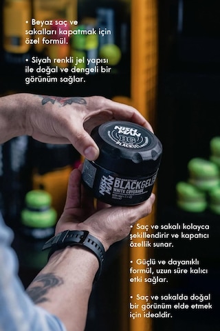 Beyaz Saç Sakal Kapatıcı Siyah Jel Jöle 300 Ml