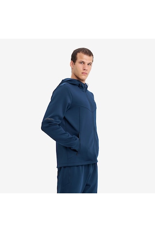 Lescon Erkek Fermuarlı Kapüşonlu Sweatshirt 26n-1163 Petrol