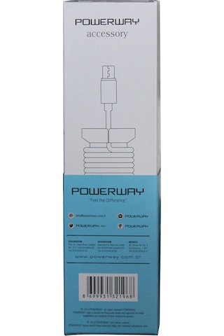 Powerway Micro Usb Hızlı Şarj Kablosu Örgülü 1.1m - Cx09 Mavi